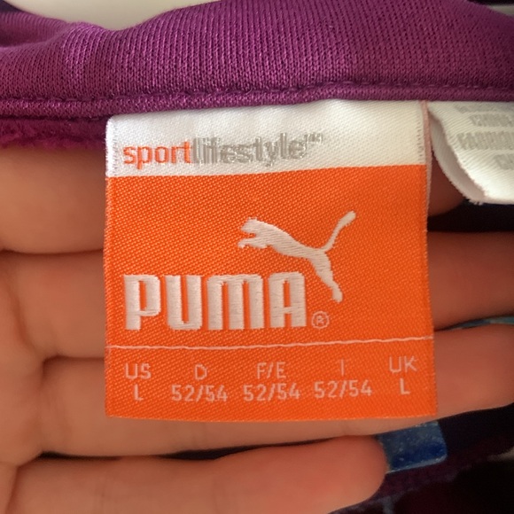 PUMA size large purple sweater - Picture 4 of 4